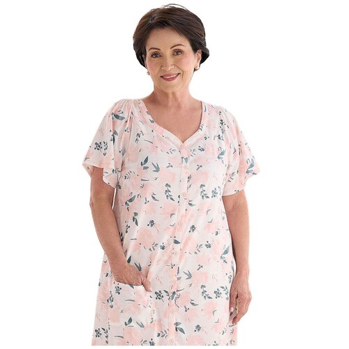Bata Pijama Parisien Manga Corta Flores para Mujer