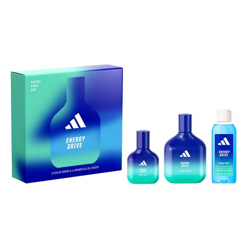 Set Eau de Parfum Adidas Vibes Energy Drive (100Ml+ Shower Gel 100Ml + 30Ml) Unisex