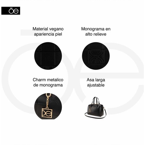 Bolso Bowling Cloe Negro para Mujer