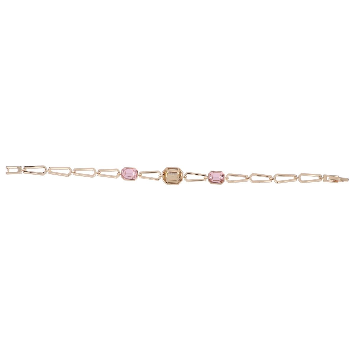 Pulsera Cadena Piedra Durazno y Rosa Claro Camilla