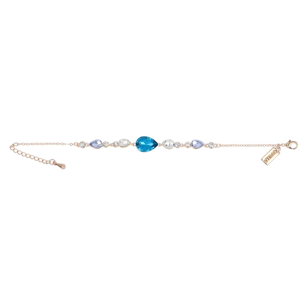 Pulsera Cadena Piedra Azul Tormalina y Ligth Sapphire Camilla