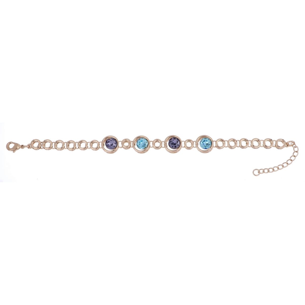 Pulsera Cadena Piedra Aquamarina y Tanzanita Camilla