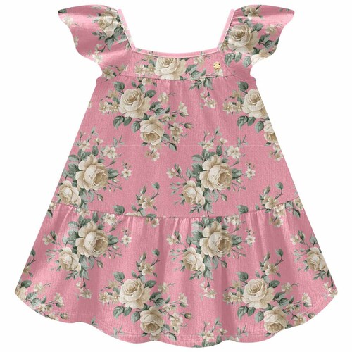 Vestido In Mangas Milon Floral para Bebé Niña