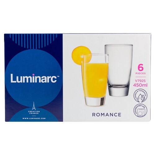 Juego de 6 Vasos 450 Ml Romance Luminarc