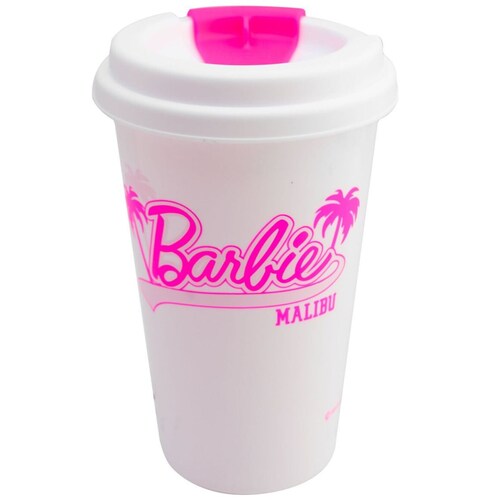 Juego de 3 Vasos con Tapa Barbie Fun Kids