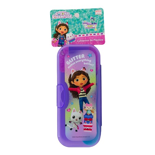 Juego de Cubiertos de Plástico Gabby Doll House Fun Kids