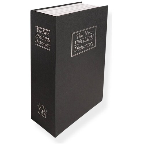Caja Fuerte en Forma de Libro The New English Dictionary Mediano Negro Home Nature