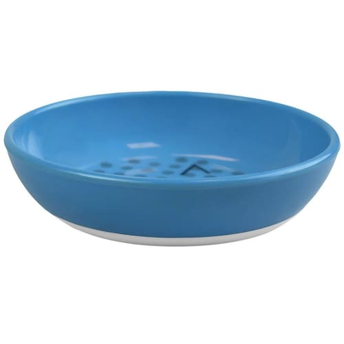 Plato Antiderrapante Azul para Gato Fancy Pets