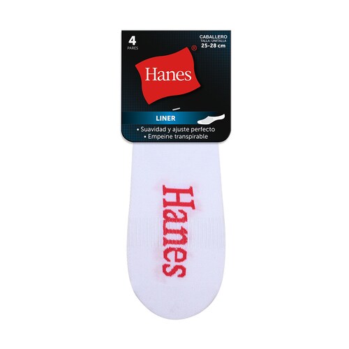 Set 4 Pack Calcetines Hanes Liner para Hombre