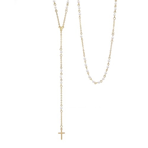 Rosario Perlas Blancas Joyería Religiosa