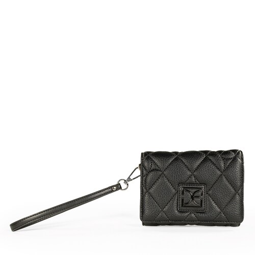 Billetera Flap Cloe Negra para Mujer