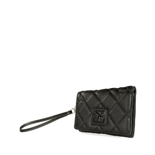 Billetera Flap Cloe Negra para Mujer