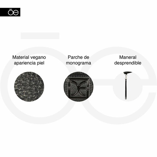 Billetera Flap Cloe Negra para Mujer