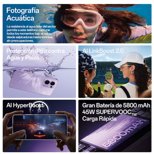 Celular Oppo Reno13F Color Morado R9 (Telcel)