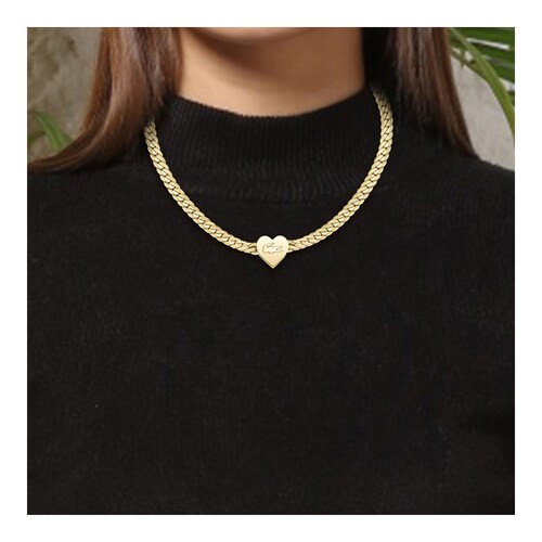 Collar Love My Croc Acero para Mujer