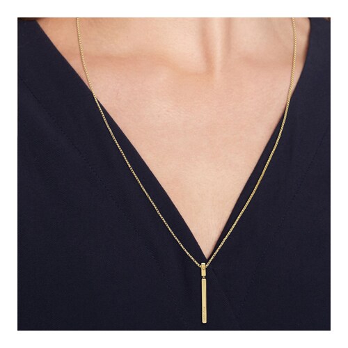 Collar con Colgante Linear Acero para Mujer