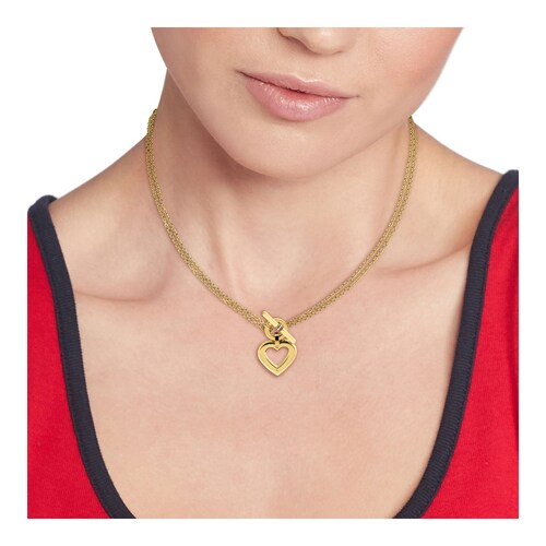 Collar Toggle Heart Acero para Mujer