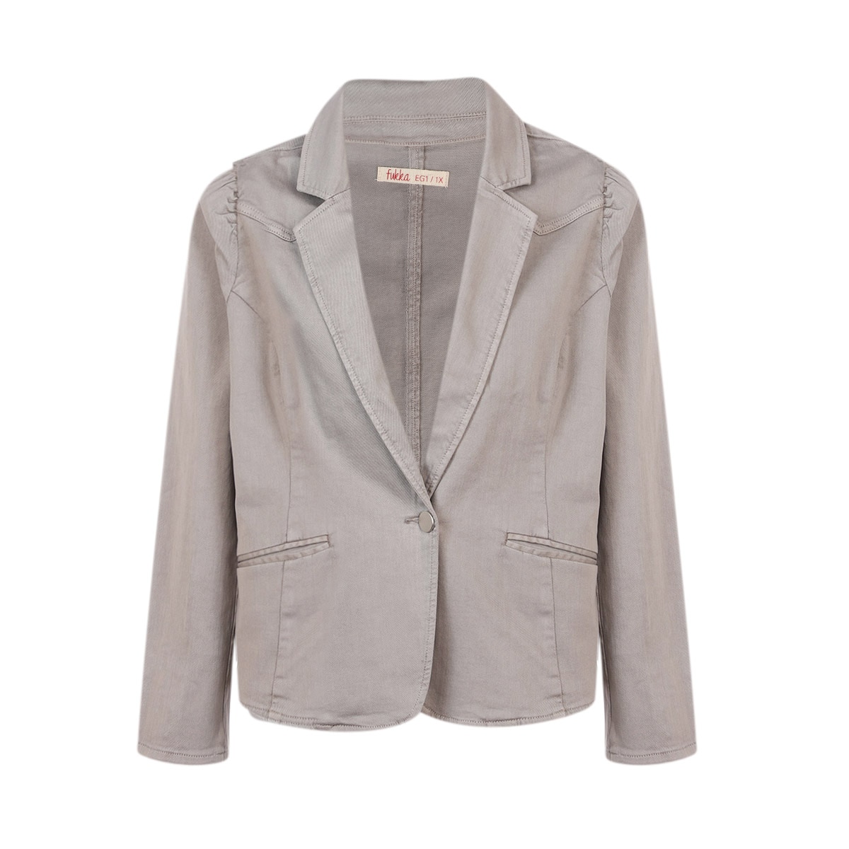 Saco Bull Denim Fukka para Mujer Curvy