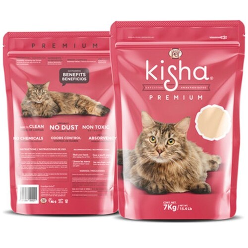 Alimento Seco Kisha Arena de Gato Premium 7 Kg Grandpet