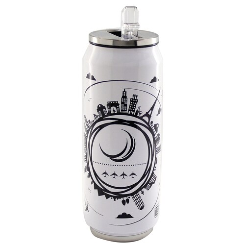 Vaso Lata Térmico 500 Ml Blanco Running