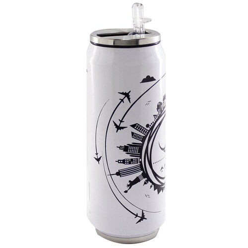 Vaso Lata Térmico 500 Ml Blanco Running