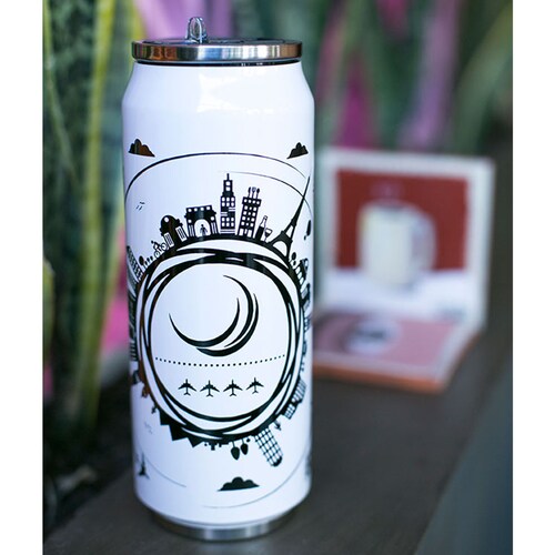 Vaso Lata Térmico 500 Ml Blanco Running