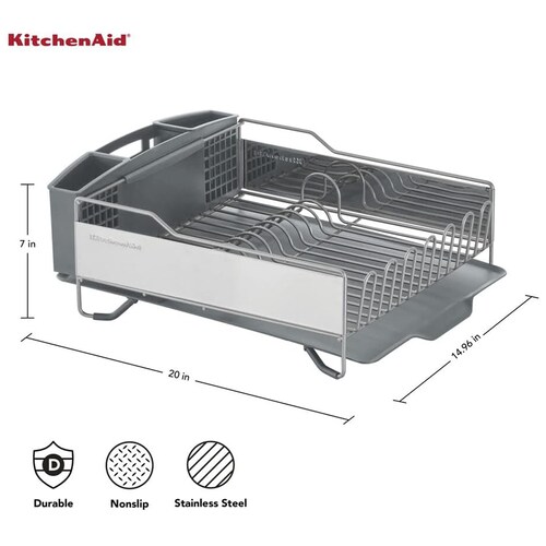 Escurridor Compacto Gris Satinado Kitchenaid