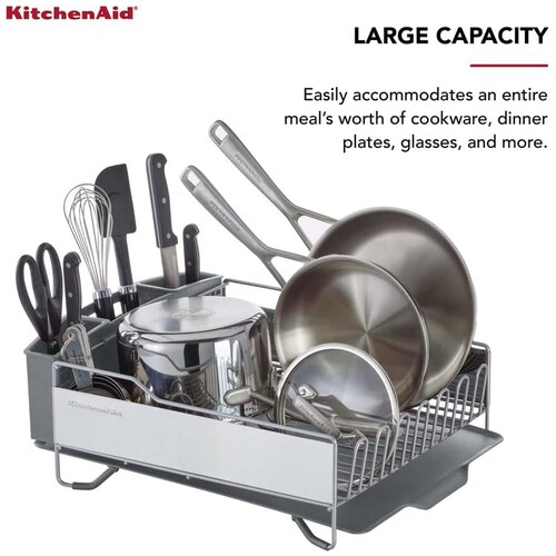 Escurridor Compacto Gris Satinado Kitchenaid