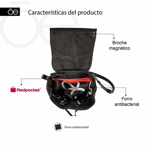 Bolso Backpack Cloe Negro para Mujer