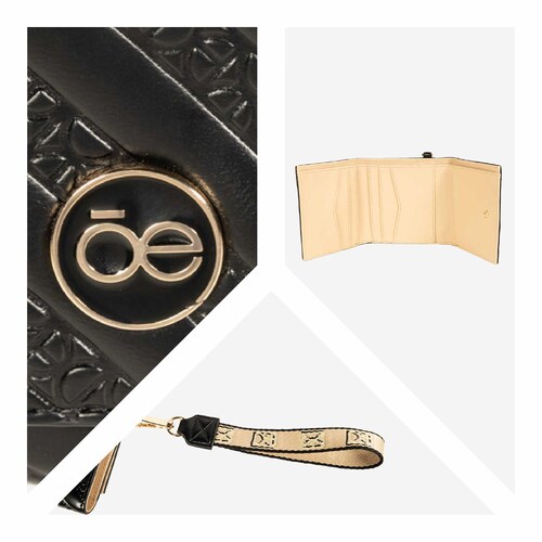 Billetera Flap Cloe Negro para Mujer