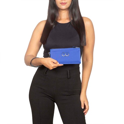 Billetera Flap Cloe Azul para Mujer