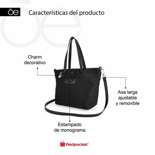 Bolso Tote Cloe Negro para Mujer