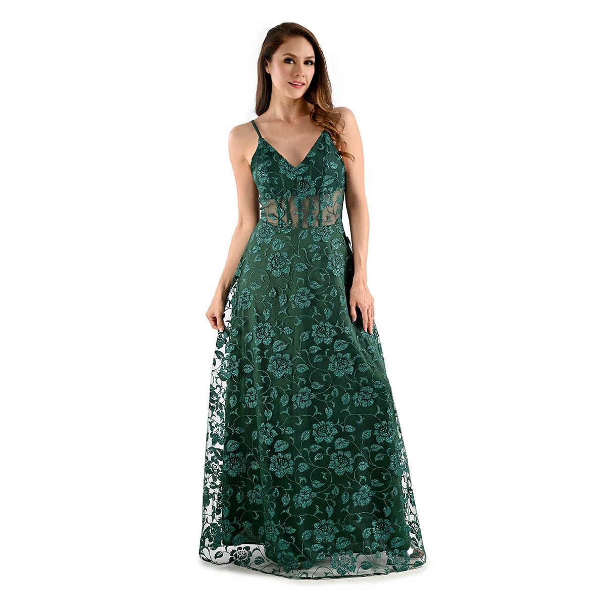 Vestido Largo Tul Glitter Pink Gallery para Mujer