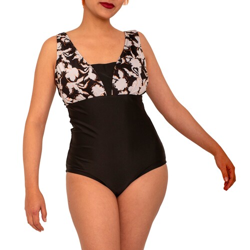 Set 2 Piezas Maillot Escote V y Falda Relax Beach para Mujer Curvy