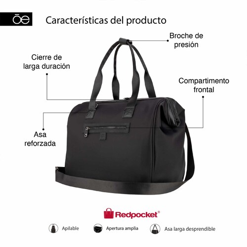 Duffle Kiluc Negro Cloe