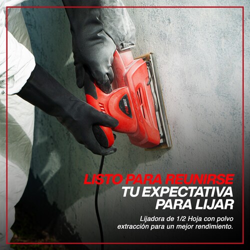 WORKPRO Lijadora Eléctrica Mouse 130W – 13000 RPM, Incluye 20 Hojas Y Bolsa Polvo, Ideal Para Madera Y Bricolaje