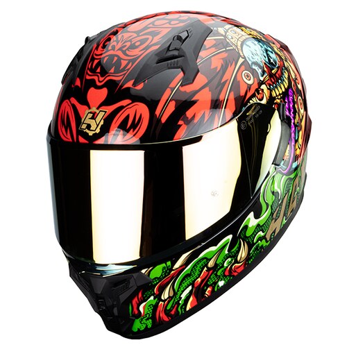 Casco Integral para Motociclista Hax Obsidian Mictlán