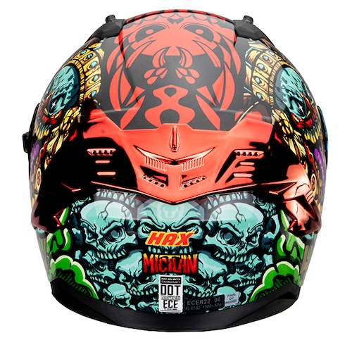 Casco Integral para Motociclista Hax Obsidian Mictlán