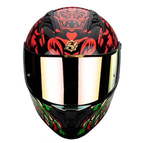 Casco Integral para Motociclista Hax Obsidian Mictlán