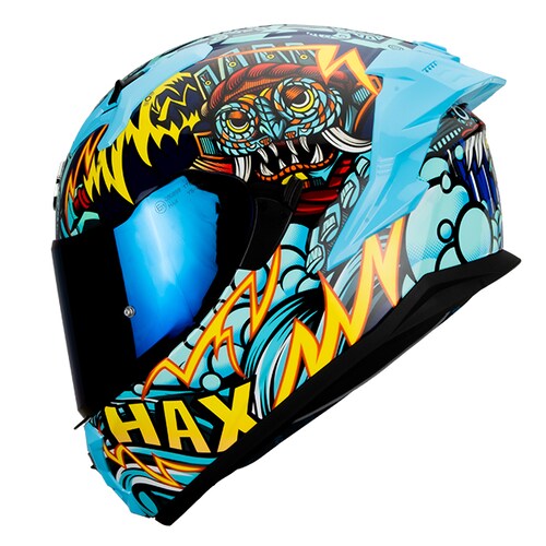 Casco Integral para Motociclista Hax Obsidian Tlaloc