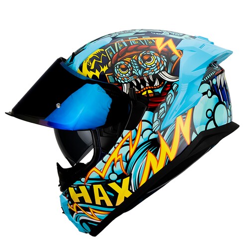 Casco Integral para Motociclista Hax Obsidian Tlaloc