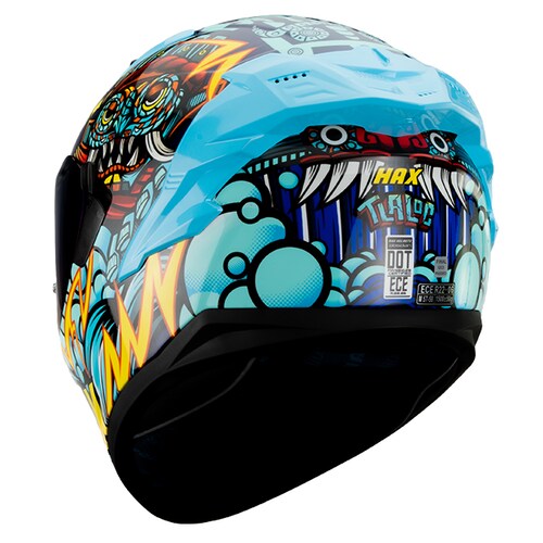 Casco Integral para Motociclista Hax Obsidian Tlaloc