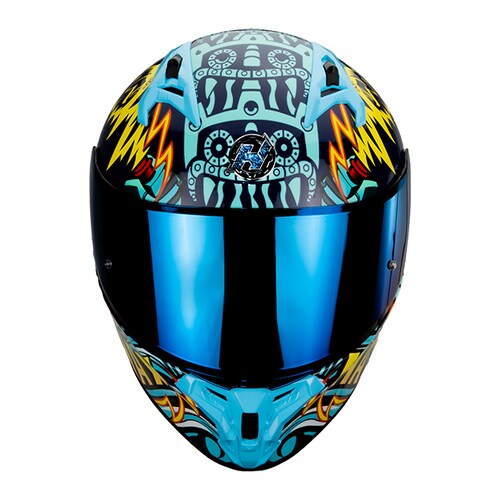 Casco Integral para Motociclista Hax Obsidian Tlaloc