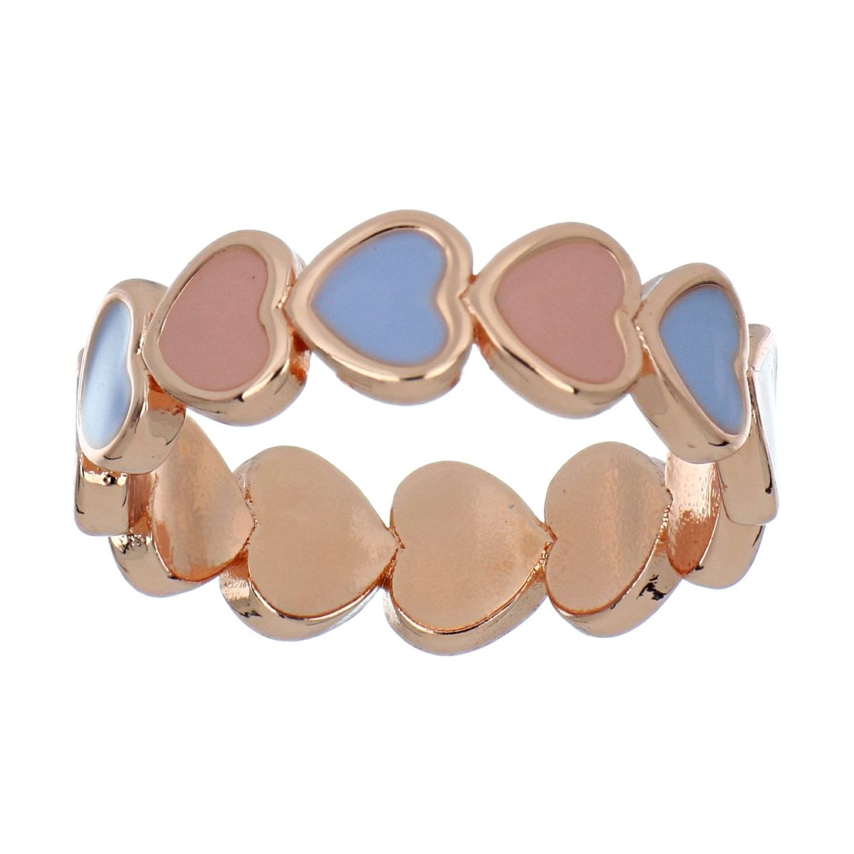 Anillo Chapa Rosa Esmalte T8 para Mujer Korei R 5-2518