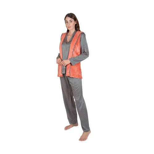 Conjunto Pijama Lifestyler Pantalón Y Chaleco para Mujer