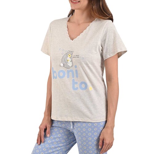 Conjunto Pijama Sho Shi Capri Osos para Mujer
