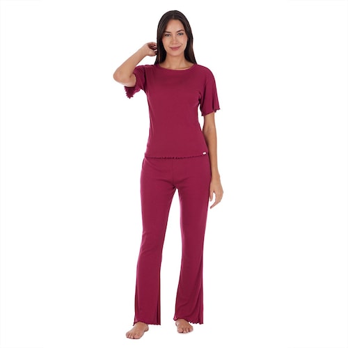 Conjunto Pijama Skiny Manga Corta Y Jogger Love para Mujer