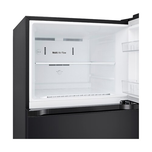 Refrigerador Lg Congelador Superior 18P Vt50Bep Negro Mate
