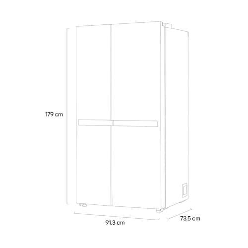 Refrigerador Lg Dúplex 23P Vs23Bep Negro Mate