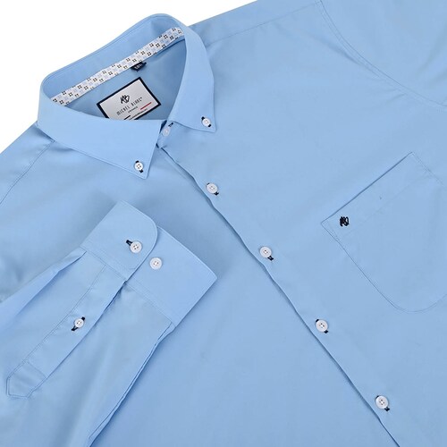 Camisa Lisa Michel Blanc para Hombre Plus